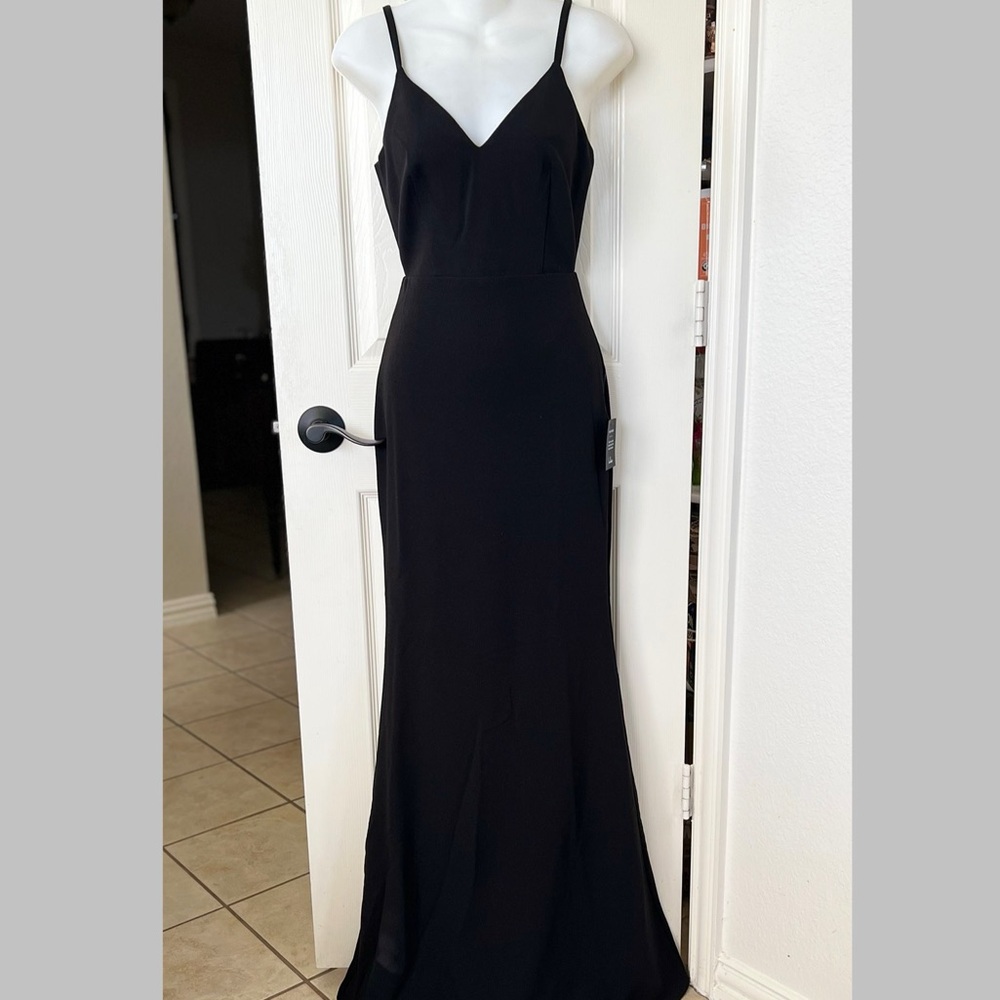 Lulus Moments Of Bliss Black Backless Mermaid Maxi